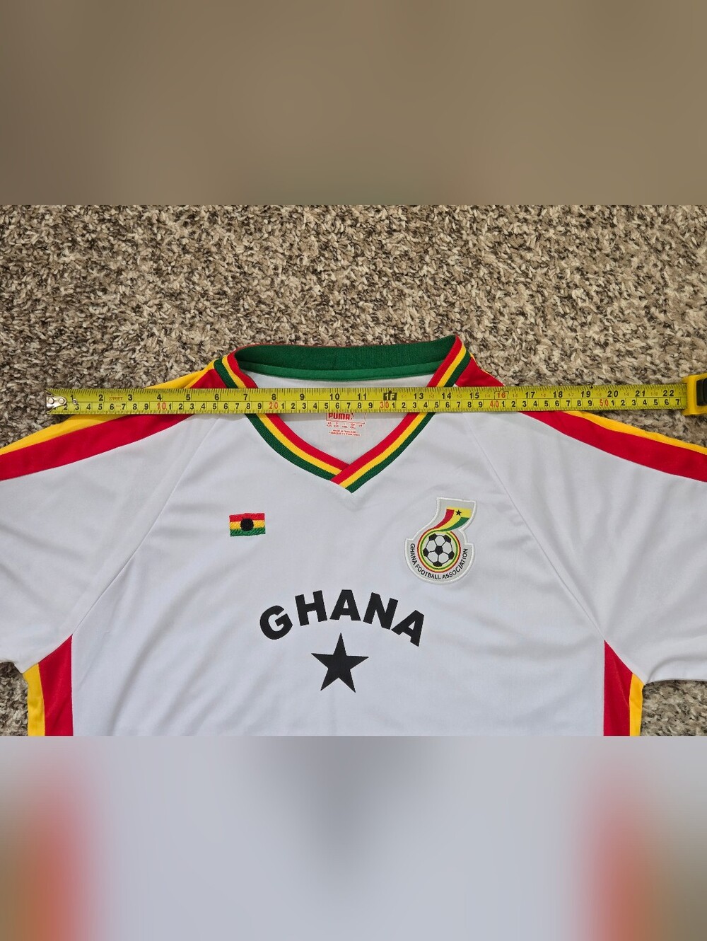 Ghana Soccer Team Jersey FIFA 2012 World Cup White Jersey Men's Size XXXL *RARE* - Picture 12 of 13